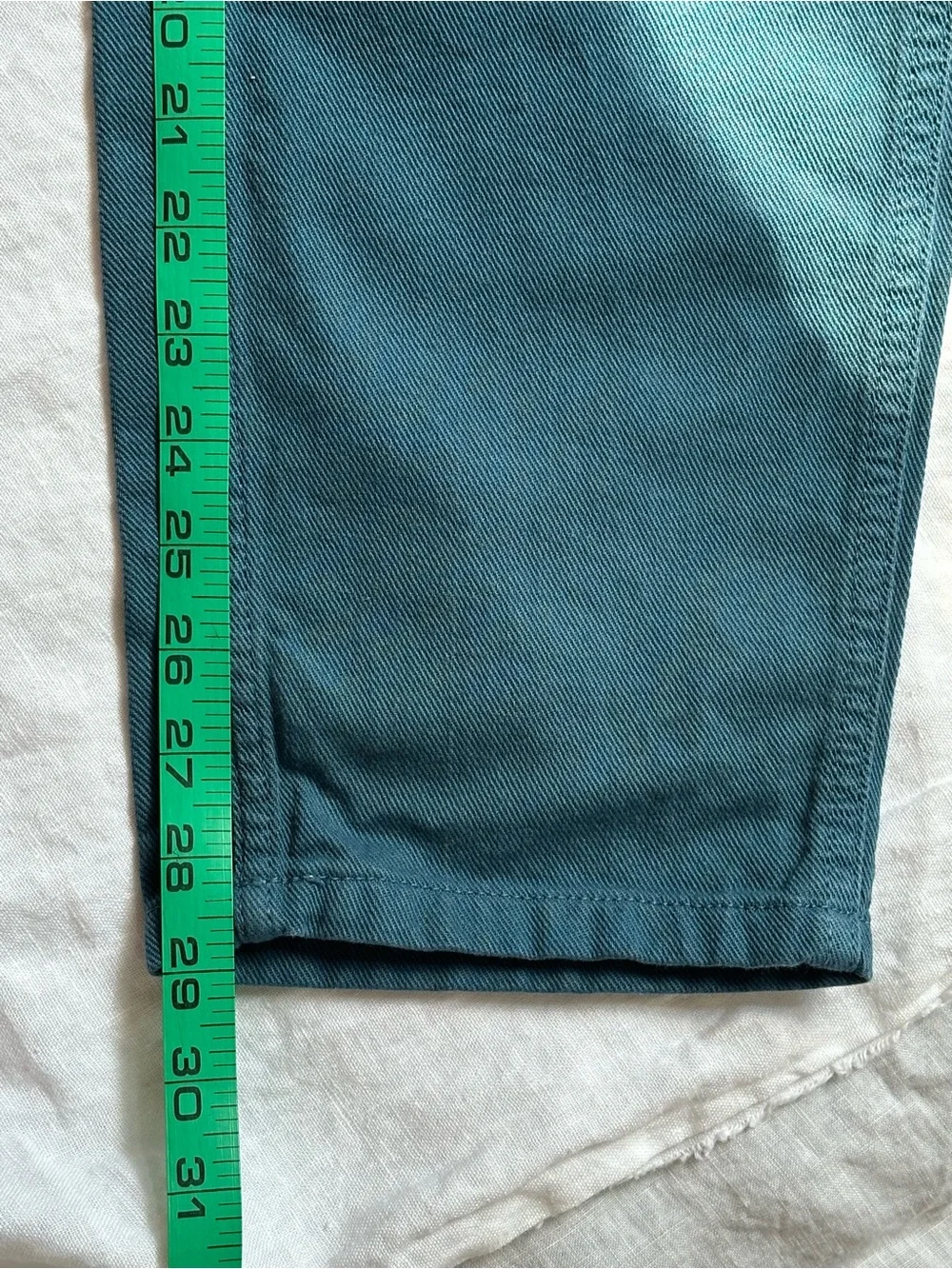 Carhartt WIP Jacob Pant Petrol Teal Blue Denim Size 32